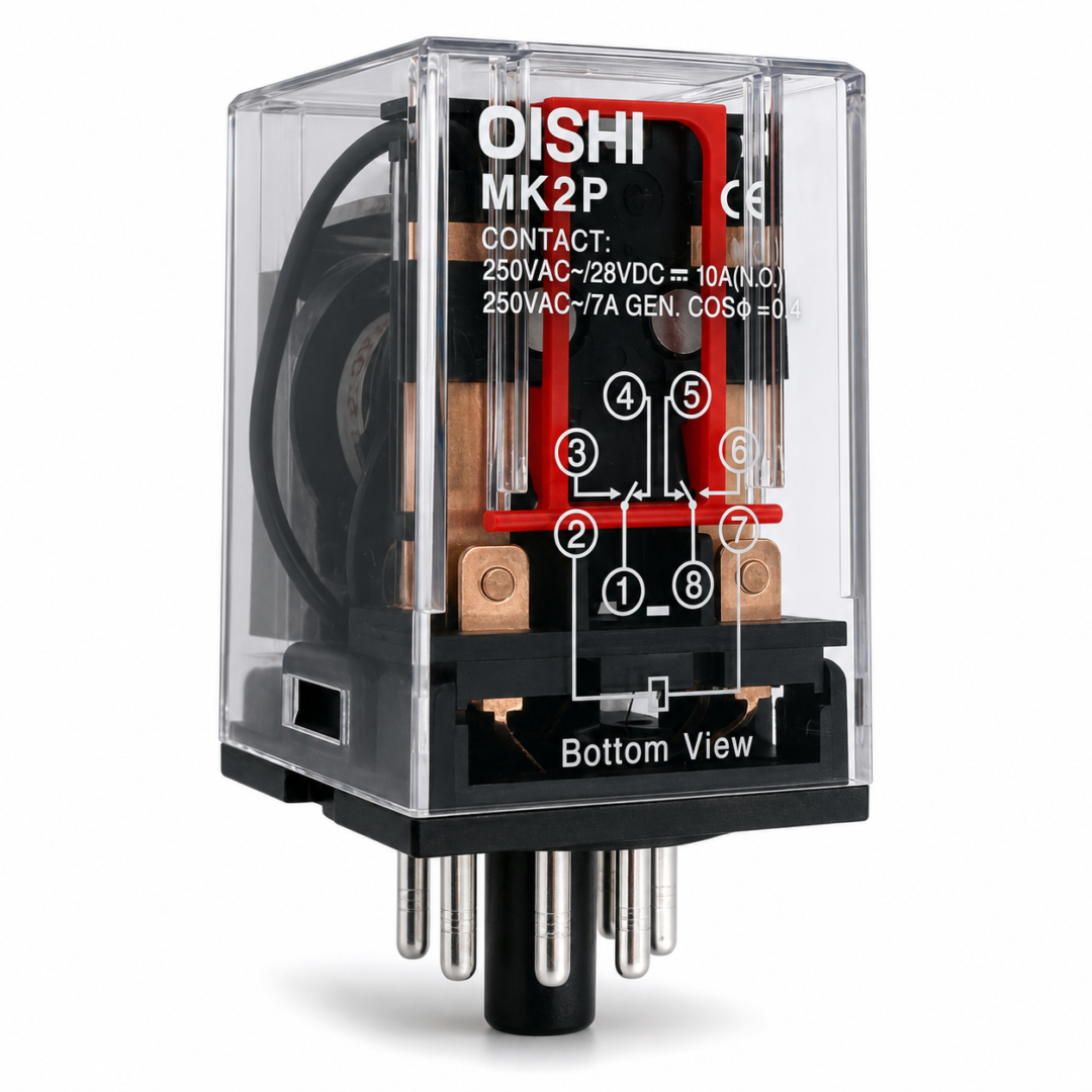 RELES AUXILIARES 8 PINES REDONDOS MK2P