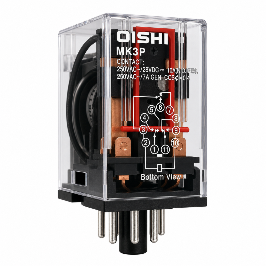 RELES AUXILIARES 11 PINES REDONDOS MK3P